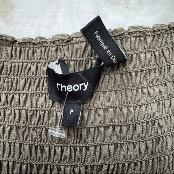 Theory P (US XS) 100% Silk Green Midi Slip Dress ~ Minimalist Classic - Picture 5 of 6